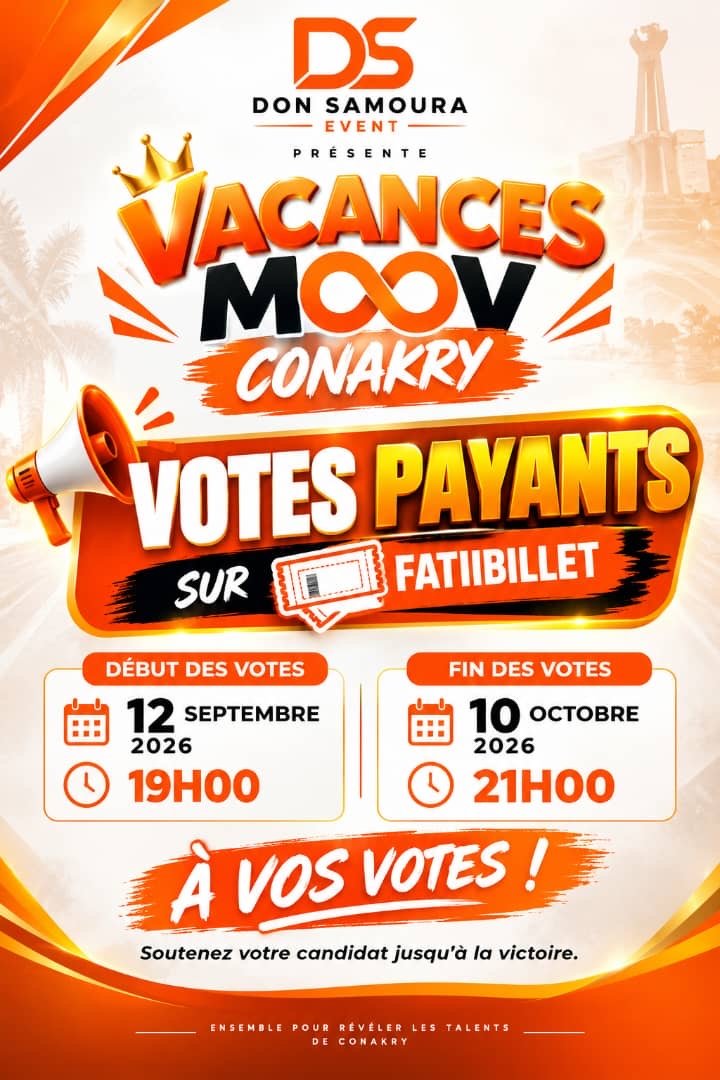 Vacances Moov Conakry Miss 2026